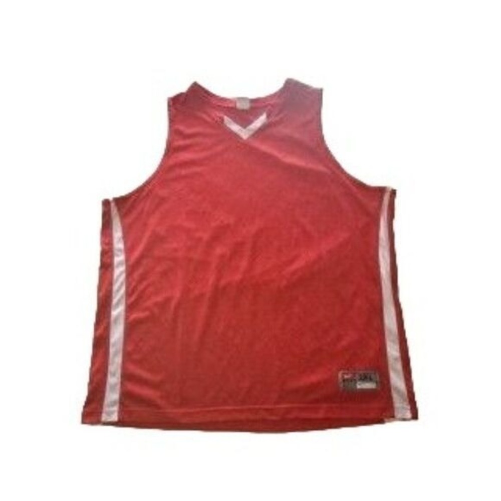 Vintage Nike Team Basketball Jersey Mens‎ XXL Red White Dri Fit Mesh 90s Retro